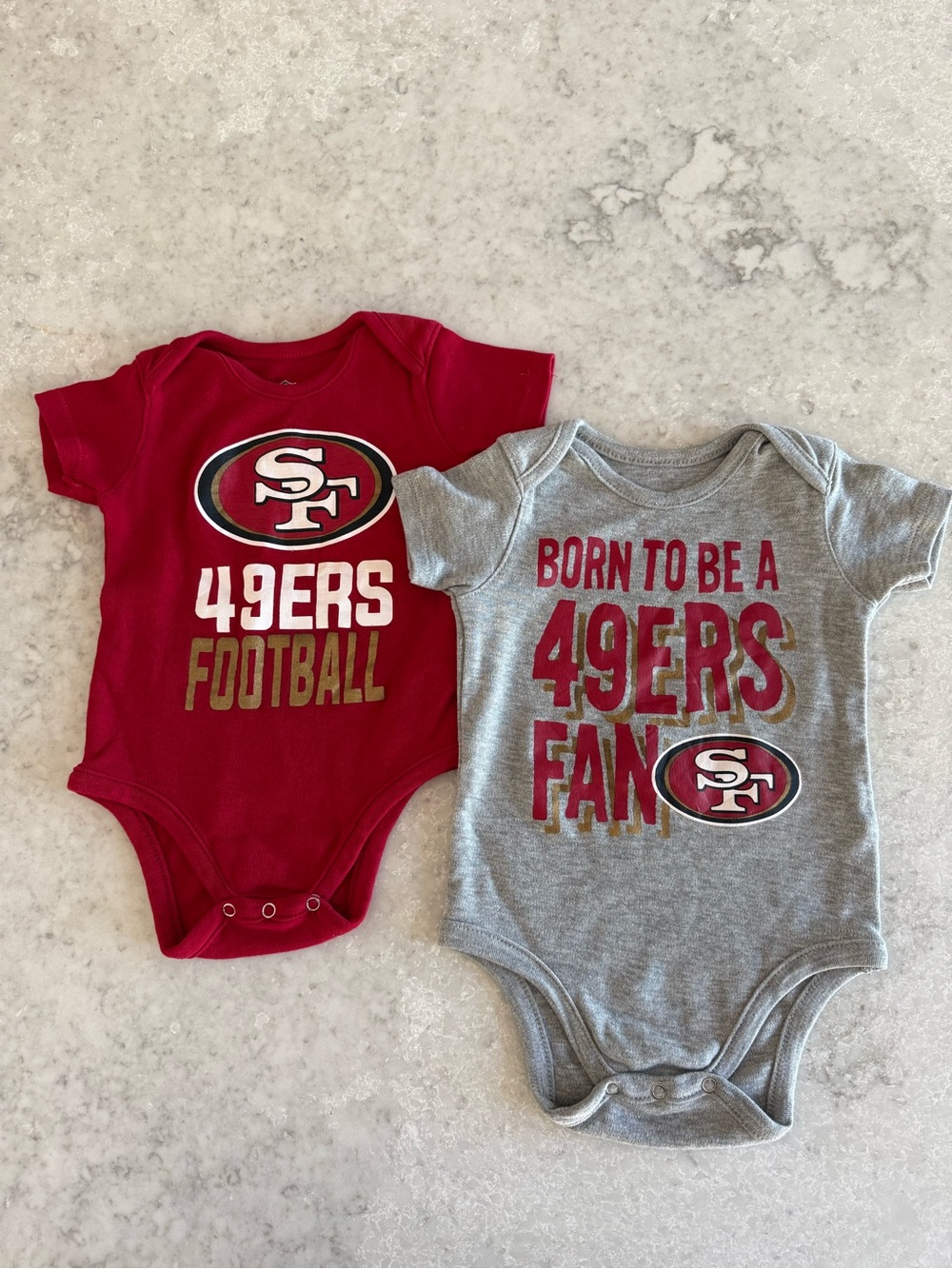NFL San Francisco 49ers Infant Bodysuit Set - Red and Gray